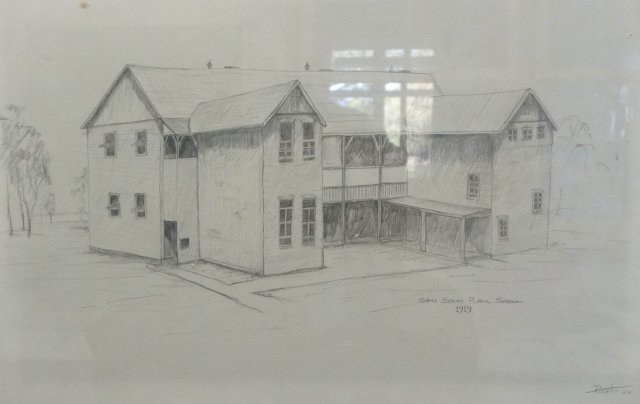 Drawing of Sans Souci Public School, 1919